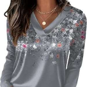 OFEEFAN Womens Satin Blouses