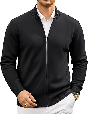 COOFANDY Men's Full Zip Cardigan Sweaters
