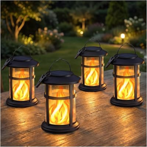 OTDAIR 4 Pack Solar Lanterns Outdoor Waterproof