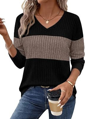 WIHOLL V Neck Tops