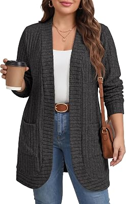 OLRIK Womens Plus Size Cardigan