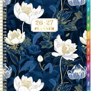Planner 2026-2027 – July 2026 – June 2027, 8.5″ x 11″, Academic Planner 2026-2027 Weekly & Monthly, Large Calendar with 12 Monthly Tabs, Back Pocket