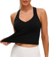 MathCat Seamless Longline Sports Bra Racerback Tank Tops