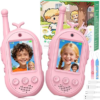 Gofunly Video Walkie Talkies for Kids-2 Pack, Kids Walkies Talkies | Rechargeable Long Range Indoor Toys with Sticker Effect for Outdoor Camping, Hiking, Birthday Gift for Boys Girls Ages 3-12