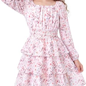 HOZIY Long Sleeve Floral Dresses