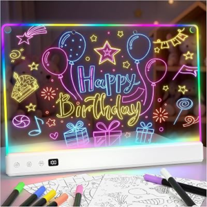 Honesorn 16’’ LED Drawing Board for Kids with 16 Light Effects Rechargeable