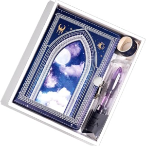 MINICAGIE Journal with Lock for Girls Ages 8-12 Diary with Lock and Key | 296 Gold Edged Pages Locked Journal for Women Teen Girls with Gift Box, Blue