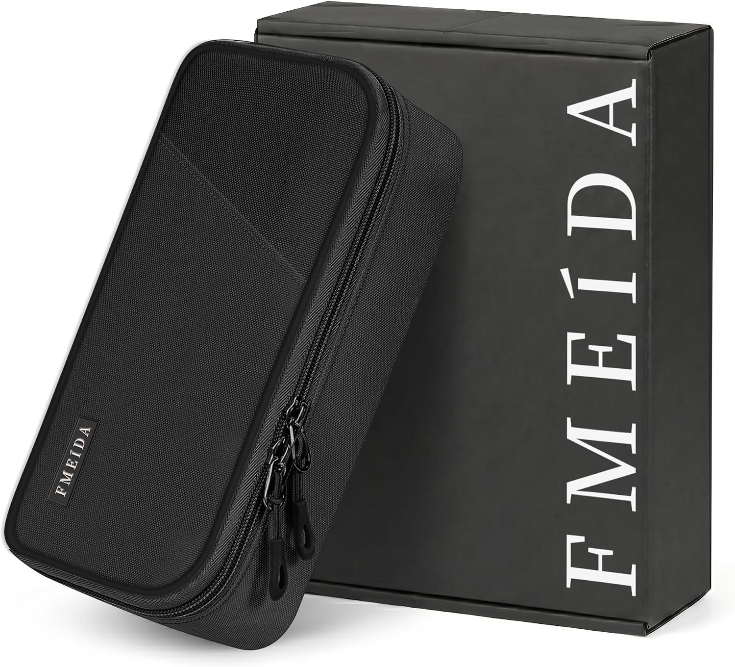 Fmeida Structured Pencil Case Pouch for Boys Back to School Supplies, Black