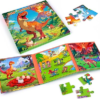 3 in 1 Magnetic Dinosaur Puzzles for Kids Ages 3-5, 3×20 Pieces Puzzles for Toddlers 4-6, Car Airplane Road Trip Activities Magnet Games Toys for 3 4 5 6 Year Old Boys