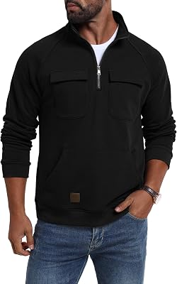 LEPUNUO Men Cargo Sweatshirts