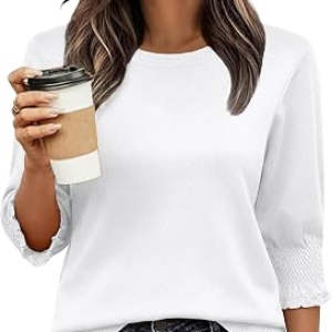 TOTATUIT Women 3/4 Sleeve Sweaters