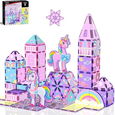 GobiDex Magnetic Building Blocks Unicorn Toys for Girls Age 4-6