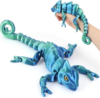Yipintang 11 Inches Large Fully Articulated 3D Printed Chameleon Figurine, Flexible Movable Joints, Interactive Desk Decor for Home and Office
