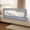 HOMEAL Bed Rail for Toddlers – 59″x24″ Extra Long Foldable Toddler Bed Rails for King, Queen, Twin, Full, Double Bed – Breathable Guard Rail for Toddlers with U-Shape Base, Grey