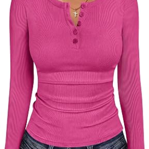ANRABESS Womens Long Sleeve Shirts