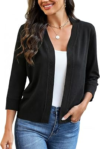 GRACESELECT 3/4 Sleeve Cropped Cardigans Sweater