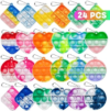 Pop Fidget Toys Bulk Its 24 Pack Party Favors for Kids Mini Pop Keychain | Fidget Toy Small Fidgets for Classroom Prizes Back to School Gifts for Students from Teacher Birthday Goodie Bag Stuffers