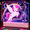 HOAHOA 16″ Led Drawing Board for Kids with Dual Panels