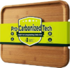FSC-Certified 15” x 11” Deep-Carbonized Bamboo Cutting Board for Kitchen | Wood Chopping Board with Reversible Charcuterie & Juice Groove, Easy-Grip Handles, House Warming Gifts