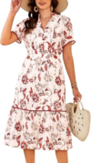 ECOWISH Casual Midi Dress