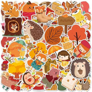 Fall Stickers,Thanksgiving Stickers for Kids,Non-Repeating Sticker for Kids | 100Pcs Stickers for Kids,Non-Repeating Waterproof Vinyl Stickers,Thanksgiving Crafts Games Toys Gifts for Classroom Home