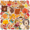 Fall Stickers,Thanksgiving Stickers for Kids,Non-Repeating Sticker for Kids | 100Pcs Stickers for Kids,Non-Repeating Waterproof Vinyl Stickers,Thanksgiving Crafts Games Toys Gifts for Classroom Home
