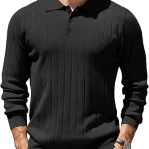 COOFANDY Mens Knit Polo Shirts