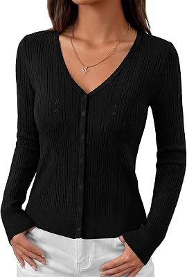 MASCOMODA Women's Fitted Lightweight Cardigan