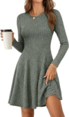 ANRABESS Womens Long Sleeve Fall Dresses