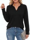 Zeagoo Womens Sweaters Long Sleeve Polo Shirts