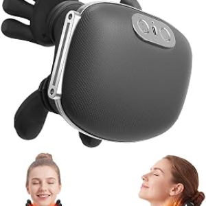 ZDZDFF Neck Massager with Heat Portable Electric Shiatsu Massager, 4D Deep Tissue Kneading, Simulated Human Hand Massage for Neck & Back, Relieve Muscle Tension, Black