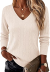 Ekouaer Womens Cable Knit Sweater