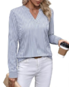 WIHOLL V Neck Business Casual Tops