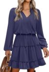 CARACILIA Long Sleeve Dress