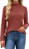 JUSTFASHIONNOW Womens Mock Turtleneck Tops