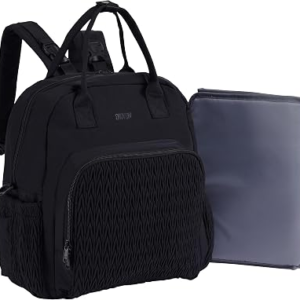 Large Capacity Diaper Bag Backpack with Insulated Pockets,Black | Allovely Large Capacity Diaper Bag Backpack with Changing Pad, Baby Travel Bag, Stroller Hooks for Moms Dads