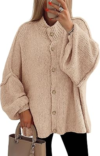 PRETTYGARDEN Long Sleeve Chunky Knit Cardigan