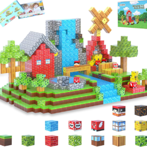 DUSH PACE 176 PCS Magnetic Blocks for Kids Ages 4-8, STEM Building Toys for 3+ Year Old Boys Girls, Magnetic Tiles Stacking Blocks Educational Preschool Toys Birthday Gifts
