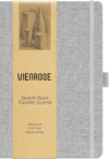 Vienrose 8.7″x5.7″ Sketch Books, Linen Cover Sketching Book with 120 Acid-Free Pages, 111lb/180gsm Drawing Pad for Kids, Beginners & Professionals, Art Supplies for Adults & Students(Grey, 60 Sheets)