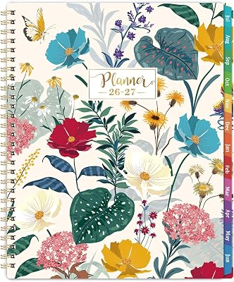 Planner 2026-2027 - Academic Planner 2026-2027, July 2026 to June 2027 | Planner Weekly and Monthly, Calendar with Tabs, Twin-Wire Binding, Premium Paper, Organizer for Student Teacher, 8" x 10"