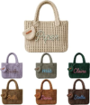 VKPOYNRO Custom Embroidered Name Crochet Tote Bag