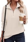 ANRABESS Waffle Knit Sweatshirt