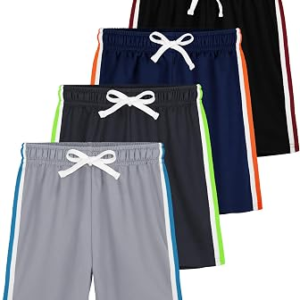 YERIOK 4 Pack Boys Athletic Shorts