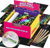 JMMICO Rainbow Scratch Paper,100 PCS Scratch Notes with Reusable Cleaner Tool, Crafts for Kids Ages 4-8, Classroom Prizes, Birthday Party Favors for Kids 3-5