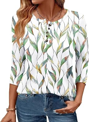 GKBK Womens 3/4 Sleeve Tops