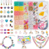 Accevo Charm Bracelet Making Kit for Girls Unicorn Bead Jewelry Set | Colorful unicorn beads and charms for bracelets, necklaces, gifts, and craft play.