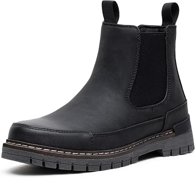 VEPOSE Womens Chelsea Ankle Round Toe Boots