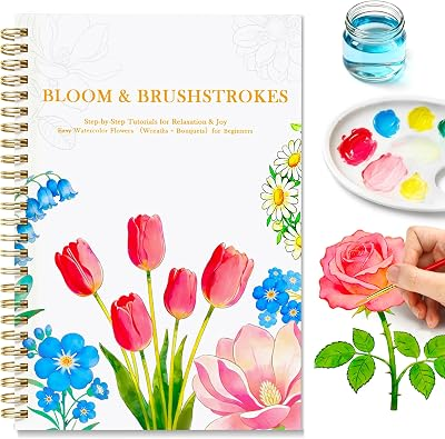 CREAZIC Floral Watercolor Workbook