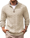 COOFANDY Men’s Quarter Zip Sweater