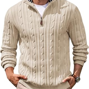 COOFANDY Men’s Quarter Zip Sweater